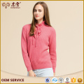 Home Used Fashion Frenulum Loose Cashmere Hand Knit Sweater Designs For Women